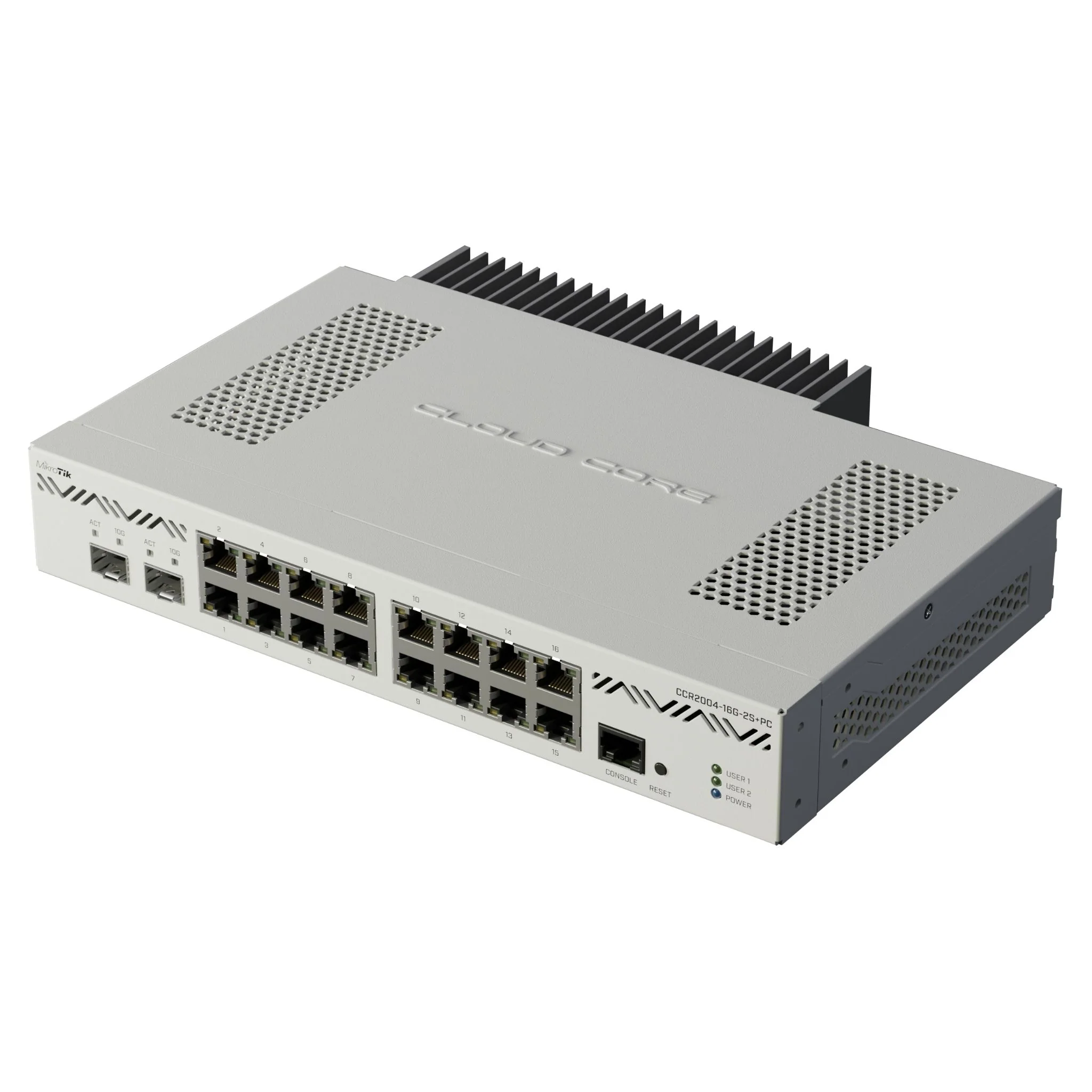 MikroTik Cloud Core Router CCR2004-16G-2S+PC with power supply - Image 3